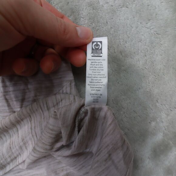 Athleta Essence Space Dye Twist Front Tank Top Light Heather Grey size 3X - Picture 7 of 7